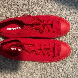 Converse All Star Red Monochrome Low Top Sneakers Men’s 8 / Women’s 10